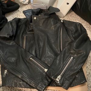 Top shop black leather jacket